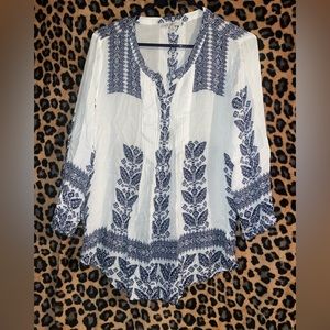 Pale sky large shirt. Super cute for work